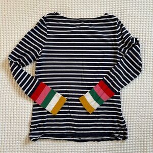 Boden Women’s Breton Long-Sleeve Navy Stripe Shirt - Size 4